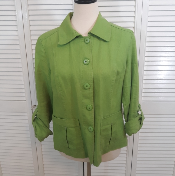 Charter Club Tops - Charter club linen button down shirt top med *C7